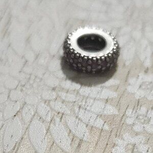 Pandora Sterling Silver Purple CZ Sparkler Spacer Bead Charm